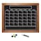 Better Office Products Magnetic Wall Chalkboard Monthly Calendar, Rustic Wood Frame, 24in. x 30in. W/Chalk Marker & Magnets 00830 - alternate 1